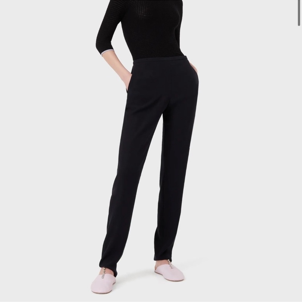 Women’s Emporio Armani Technical Cady Cigarette Trouser Pants Size 46